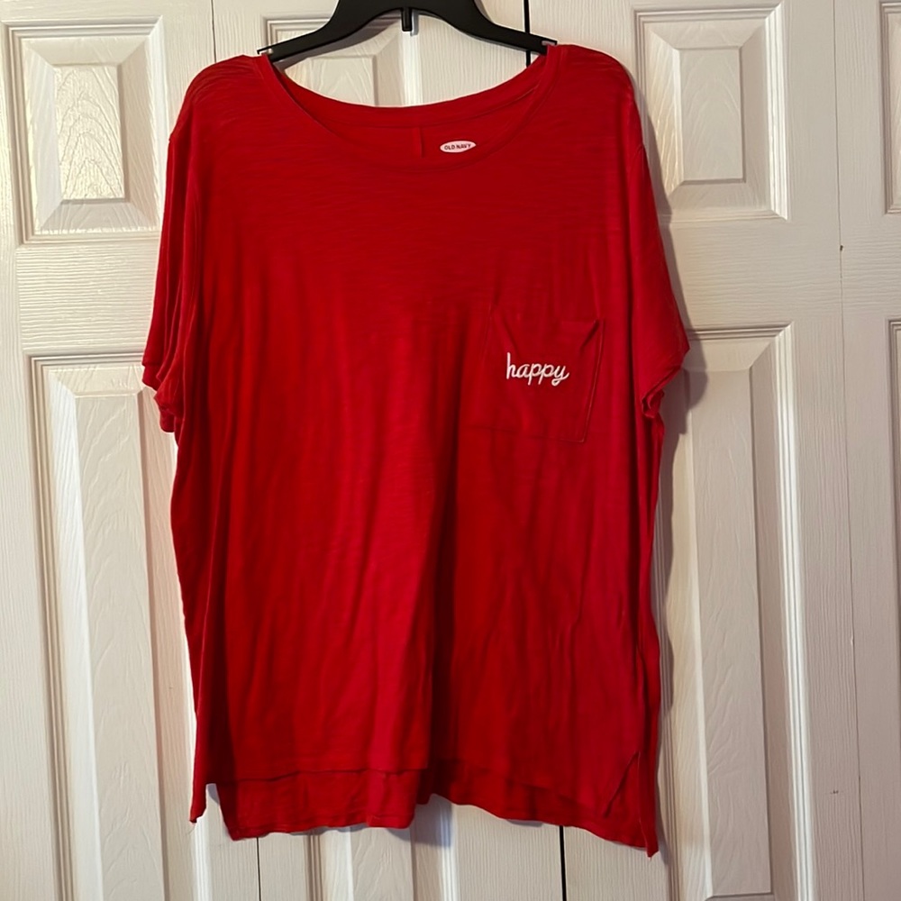 Red ‘Happy’ Tee